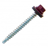 Саморез кровельный 4,8*50 (RAL 3005 красный) 
